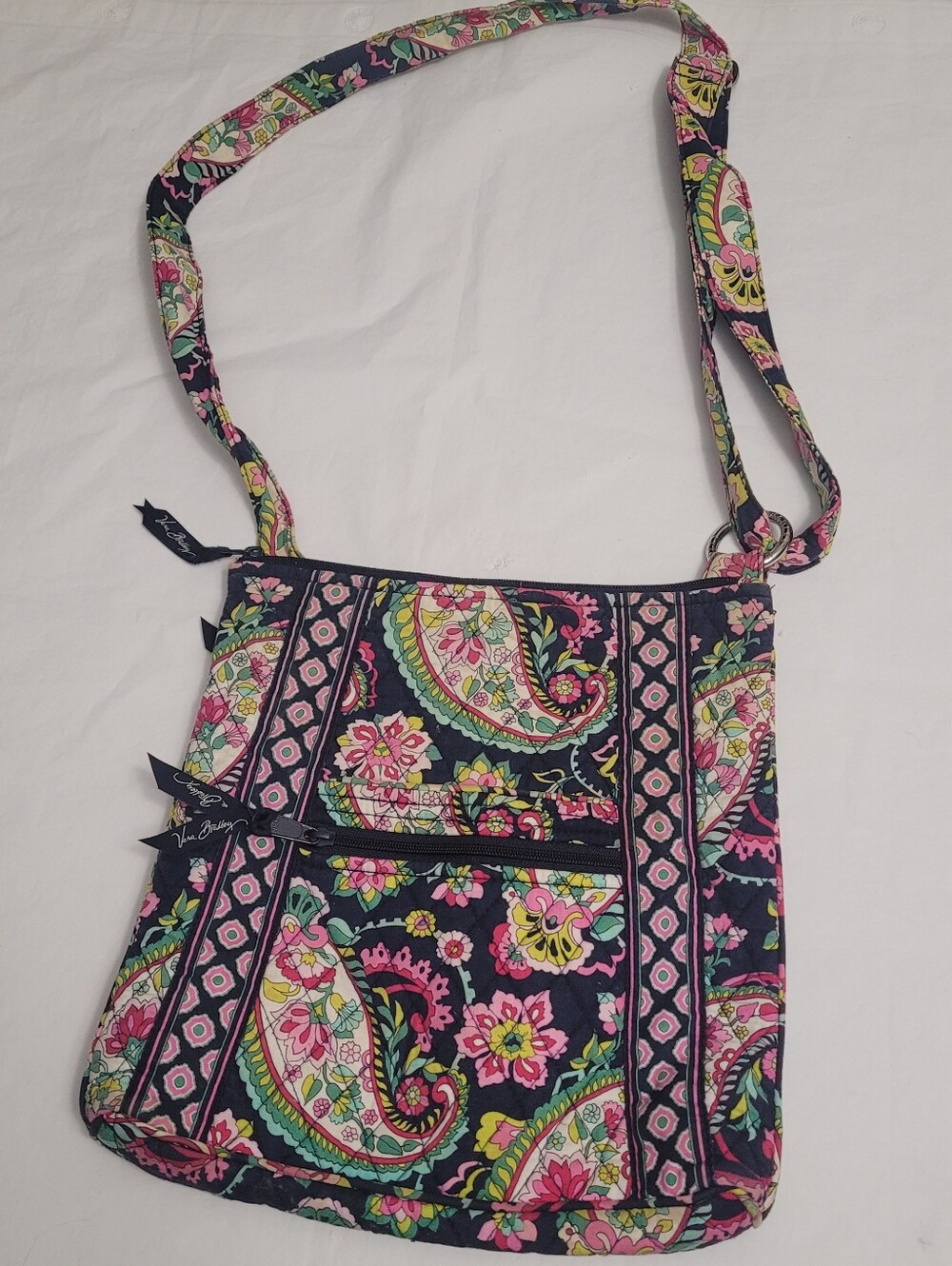 Vera Bradley Retired Pattern Petal Paisley Quilted Hipster Crossbody Bag